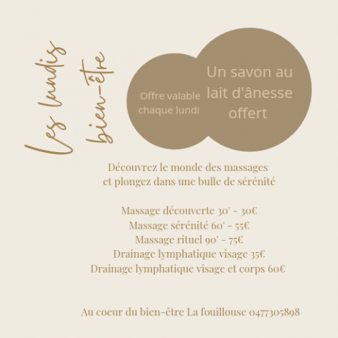 Massage relaxant dans votre institut de beauté La Fouillouse